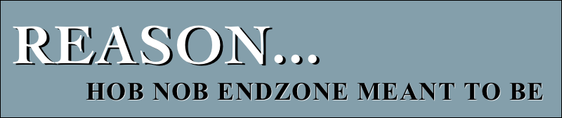 reason... 
           Hob Nob endzone meant to be